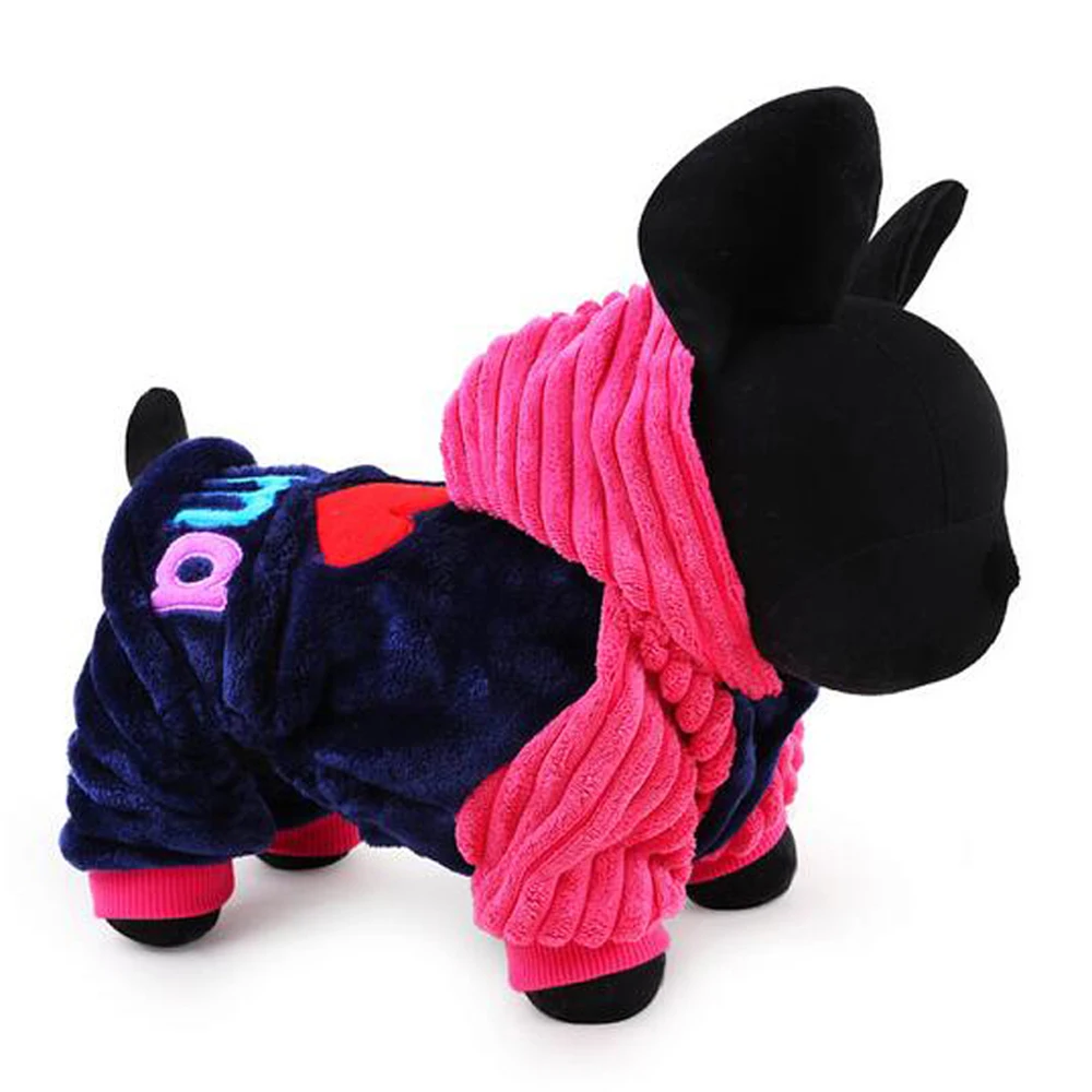 

Warm Dog Clothes For Small Dogs Fashion I Love Papa and Mama Hooded Dog Coats Jackets Puppy Outfit Chihuahua Winter Clothes