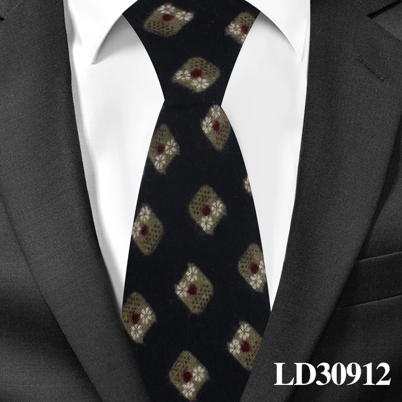 Галстук для мальчиков, хлопковый цветочный галстук для детей, костюмы 6 см, галстуки с принтом, тонкие резинки для девочек, Gravatas - Цвет: LD30912