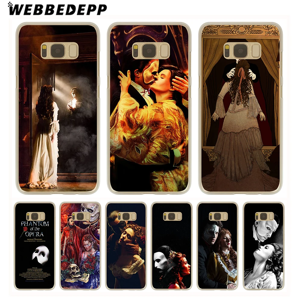 

WEBBEDEPP The Phantom of the Opera Hard Transparent Phone Case for Galaxy S6 S7 Edge S9 S8 S10e Plus Cover