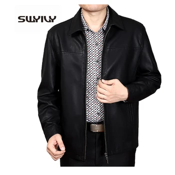 

Plus Size 3XL Sheepskin Leather Jacket Spring And Autumn Male Outerwear Turn-Down Collar Business Casual Coat Veste Homme