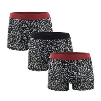 

Top Grade Combed cotton Boxers Men Sexy Letter Print Casual Underwear marca Algodon cueca masculina boxers calzoncillos homme