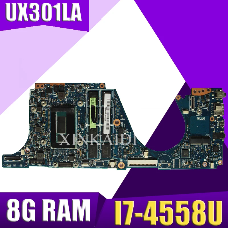 XinKaidi UX301LA محمول اللوحة الأم ل ASUS UX301LA UX301LAA UX301L UX301 اختبار اللوحة الأصلية 8G RAM I7-4558U