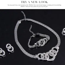 Изысканная королева невесты высокого класса браслет кольцо серьги ожерелье набор орнамент набор из четырех частей ювелирные изделия необычные свадебные женские