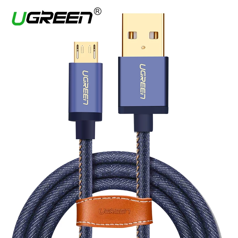 Ugreen Кабель Micro Usb Ковбой Плетеный Быстрая Зарядка и Кабель для передачи данных мобильный Телефон USB Зарядное Устройство Кабель Для Samsung Xiaomi Huawei Meizu LG