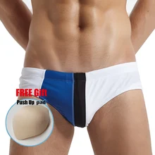 Плавание одежда Для мужчин гей заниженной талией Плавание трусы Водонепроницаемый Для Мужчин's Плавание ming Мужские Шорты для купания Пляжные шорты Плавание костюм pad T0368