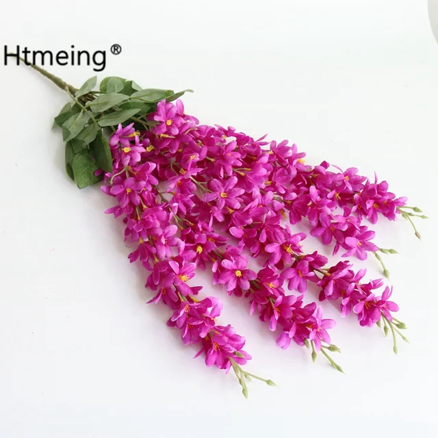 Fleurs artificielles lilas longues suspendues, 5 tiges pour la maison,  Arrangement de décoration de mariage, de Restaurant et de bureau |  AliExpress