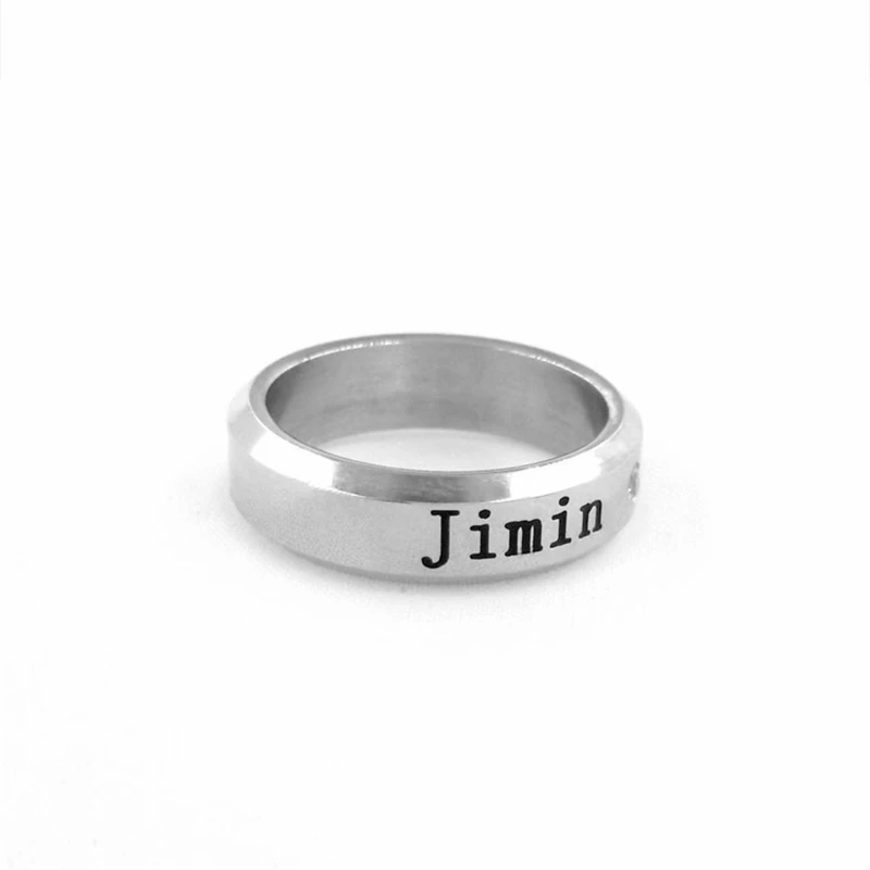 

Youpop Kpop k-pop album Jimin ring Bangtan Boys Bulletproof Boy Scouts one jewelry couple silver rings set for men and women