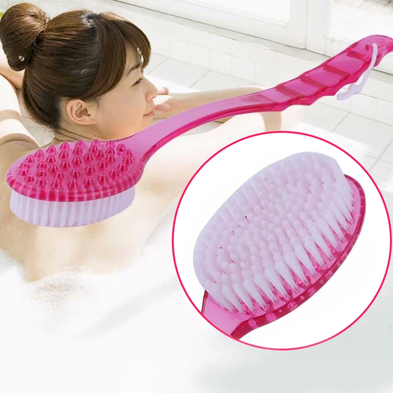 

Ultra Soft Bristle Bath Shower Brush with Long Handle Scrubber Brush Skin Body Massage Spa Back Rubbing Tool Bathroom Accesories
