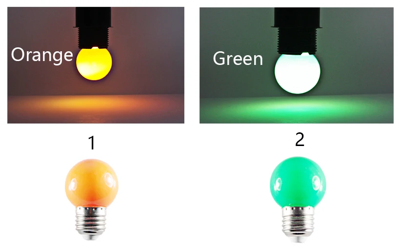 orange and green