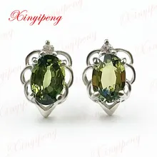 18 K Белый Золотой с натуральными сапфировыми шипами серьги синий зеленый желтый цвет огня ювелирные изделия