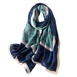 Новинка 2019 бандана шарф женские модные шелковые шарфы роскошные женские брендовые банданы шарфы для женщин качественная шаль печать