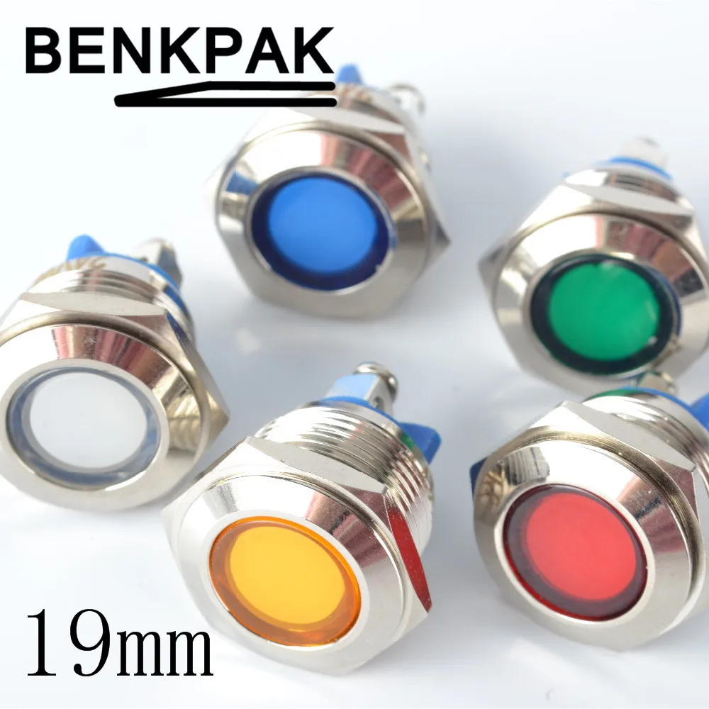 

19mm Waterproof Metal Indicator LED Lamp Signal Pilot Light