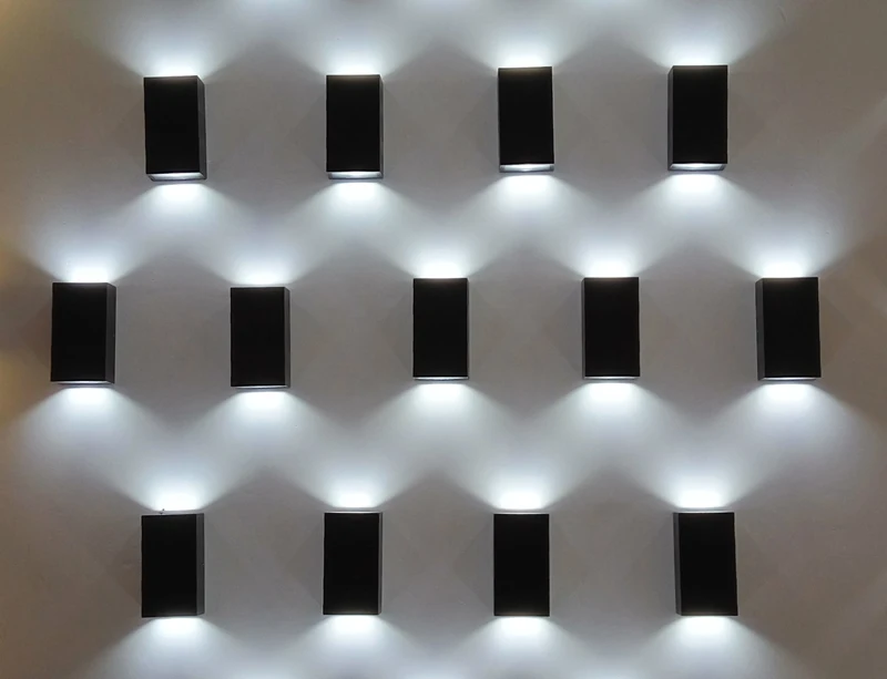 Lâmpada de Parede ao ar Água para Jardim Decoração para Cima Ip65 à Prova Moderno Livre Varanda Cob 6w Dwaterproof Baixo Feixe Arandela Retângulo 1151 Led Luz 1 prova dwaterproof água para jardim decoração para