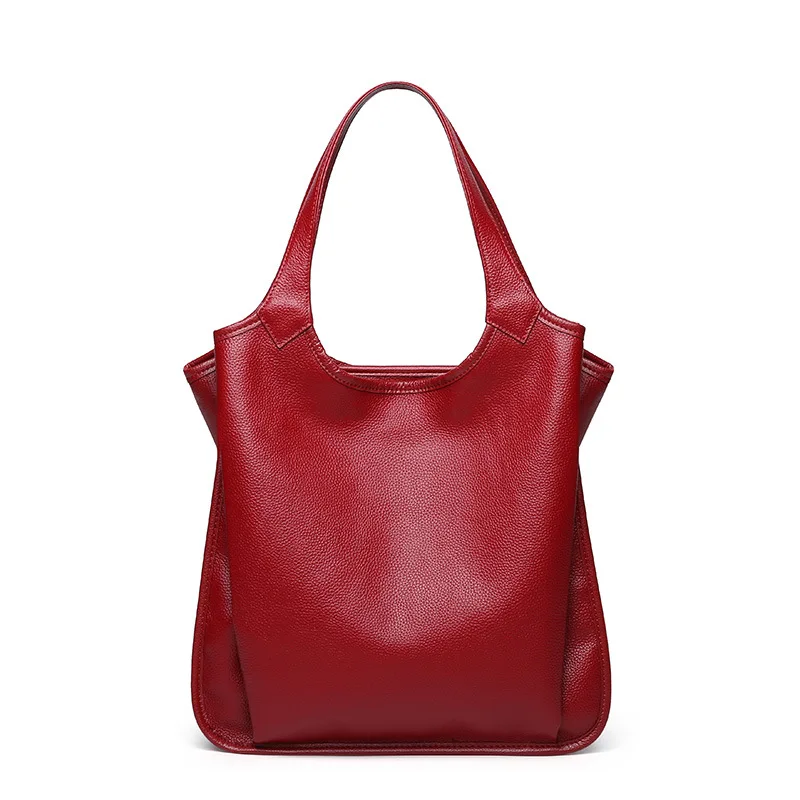 

Luxury Genuine Leather 100% Guaranteed Cowhide Women Handbag Famous Brands Lady Soft Shoulder Bag Female Tote Bag Shopping Bags