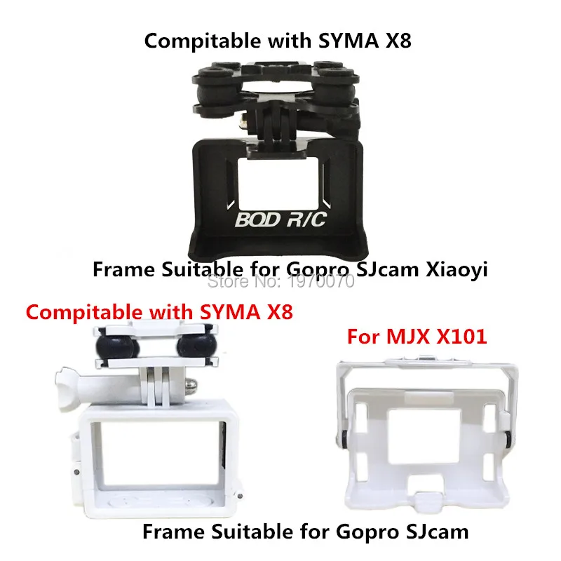 

SYMA X8C X8W X8G X8HW X8HG MJX X101 Gimbal Camera Holder Suitable for Can mount Gopro Hero SJCAM XIAOYI Action Camera Frame