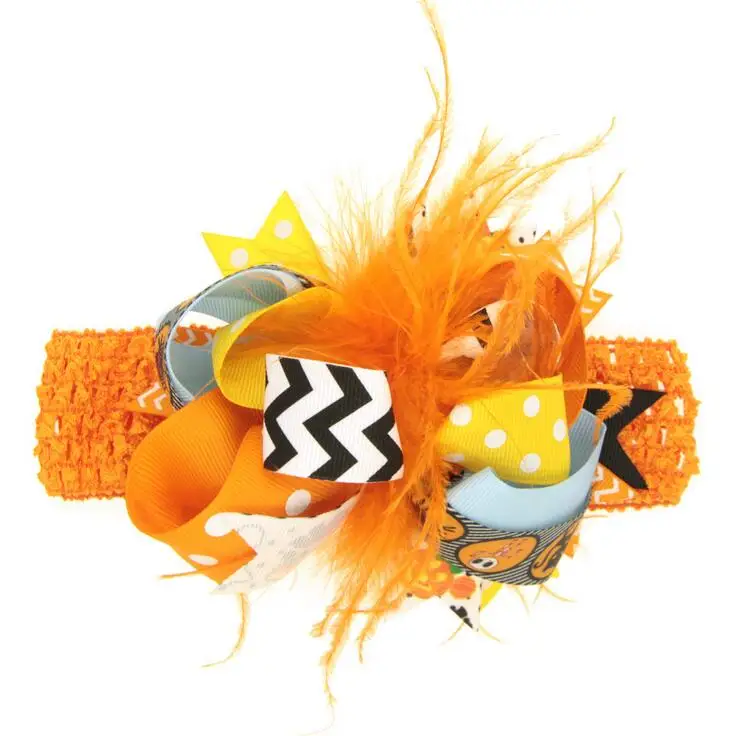 halloween marabou headband8
