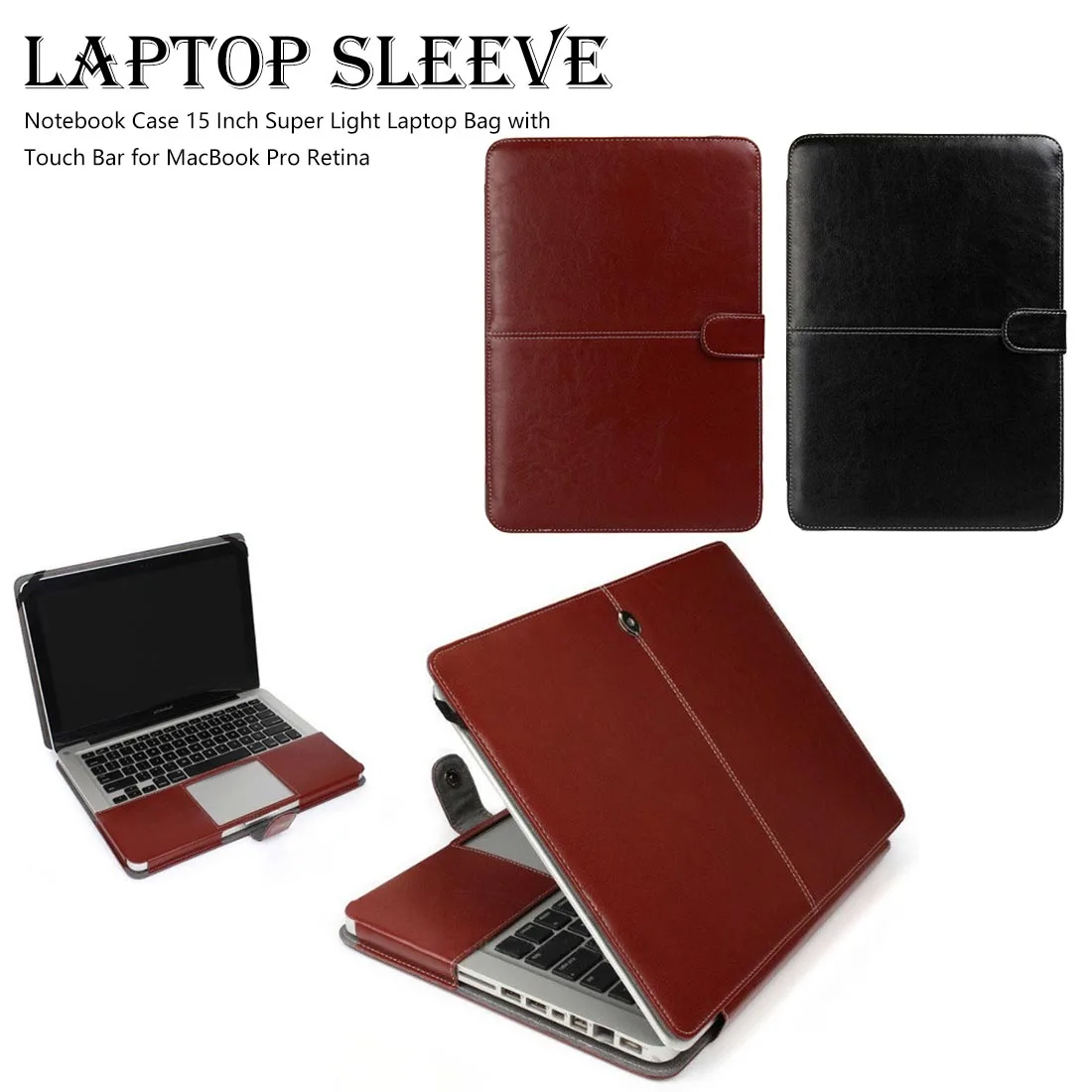 Чехол для ноутбука 15 дюймов супер легкая сумка для ноутбука Бизнес кобура pu кожаная сумка чехол с сенсорной панелью для MacBook Pro retina