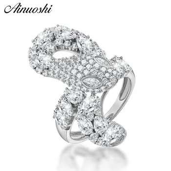 

AINUOSHI Classic 925 Sterling Silver Animal Snake Rings Lover Anniversary Party Original Silver Rings Jewelry anillo de plata