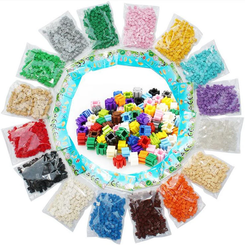 

DOLLRYGA diamond micro blocks cartoon 6mm*6mm block plastic cube building blocks bricks educational toy game single color 200pcs