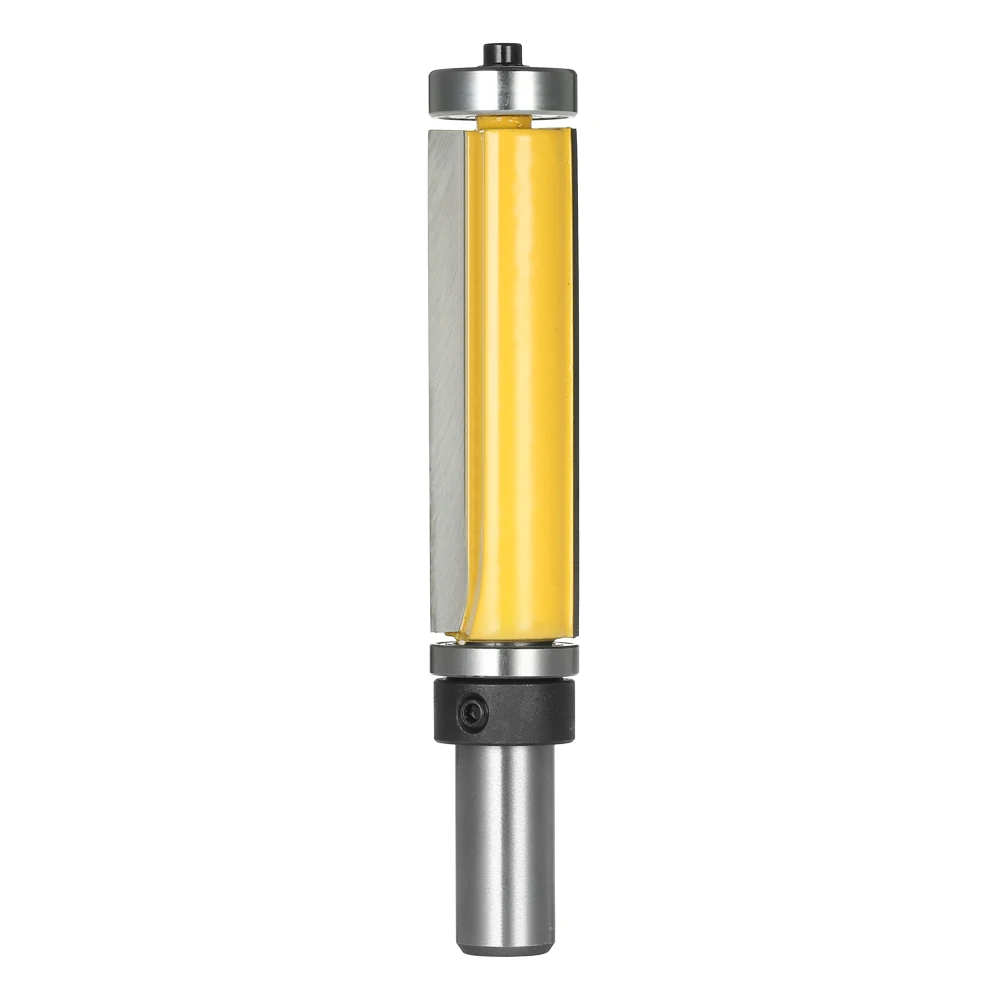 1/" хвостовик шаблон для промывания и подравнивания маршрутизатор бит 2-1/2" Фрезерный резак Топ и нижний подшипник инструмент плотничьи работы, рабочие инструменты - Цвет: Цвет: желтый