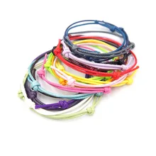 50 шт./пакет Корейская восковая браслет дружбы из шнура Регулируемый самодельные результаты защелки для изготовления ювелирных изделий Аксессуары Свадебная вечеринка находим изготовленные на заказ