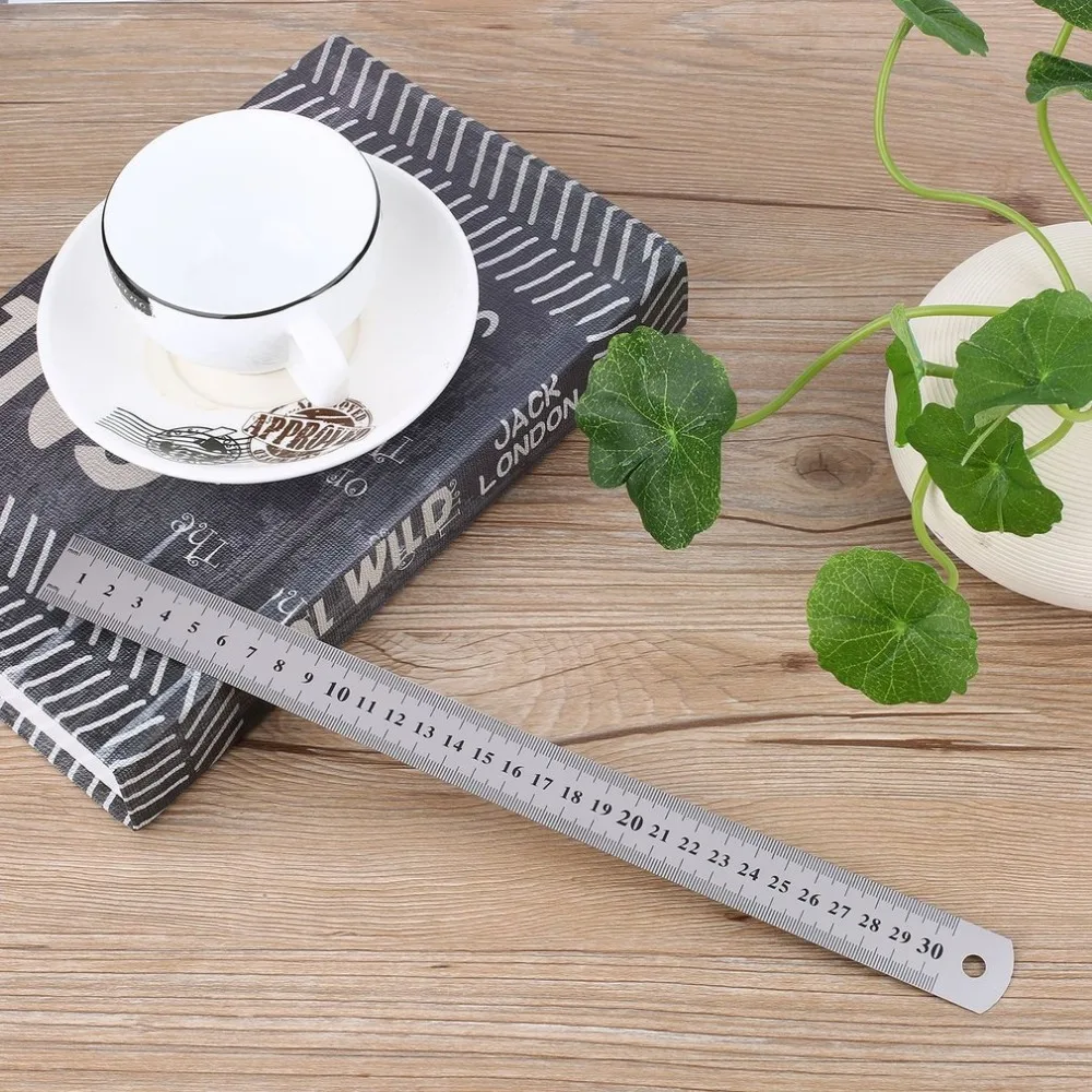 

Sewing Foot Sewing 30CM Stainless Steel Metal Straight Ruler Measuring tool Double Sided ruler for student School Stationery