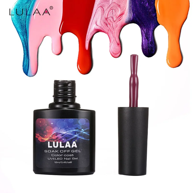 

LULAA Soak Off Gel Varnish Nail Gel Polish UV 12ML Long Lasting UV Led Gel Lacquer Thermo Gel Nail Polish Manicure Shiny Sequins