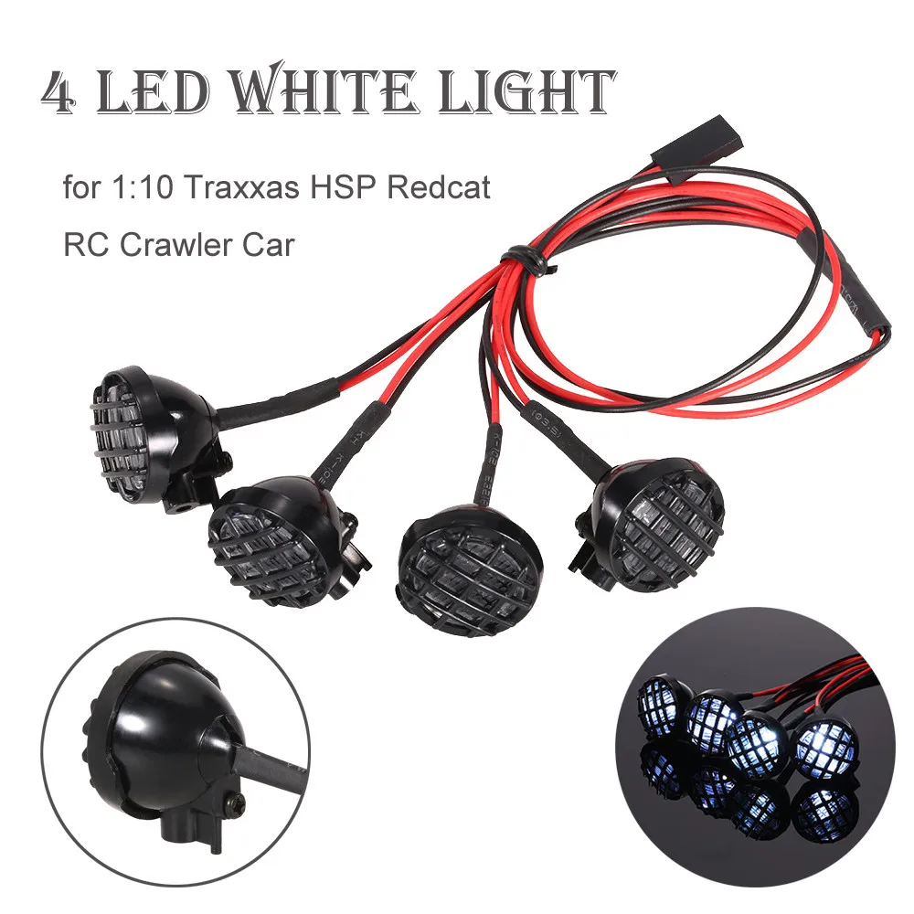 4 Светодиодный светильник белого цвета с абажуром для 1/10 1/8 Traxxas HSP RC|Детали и