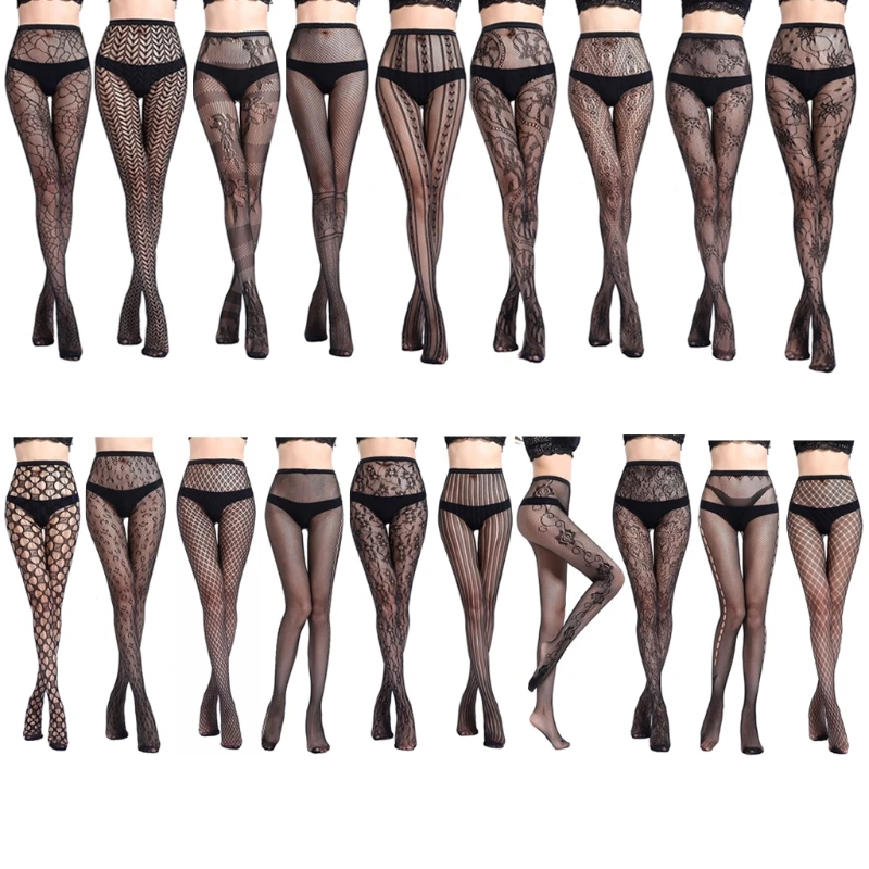 

Womens Sexy Elastic Transparent Fish Net Toe Silk Stockings Control Top Panty Hose