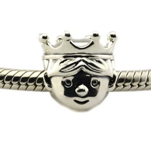 Se adapta a Pandora Pulseras Preciosas Prince Charm 100% Plata Esterlina 925 joyería de plata del grano DIY al por mayor envío gratuito