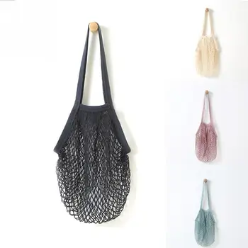 

NEW Shopping Fruit Vegetables Shopping Storage Bags Shopper Tote Mesh Net Woven Cotton Shoulder Bag home kitchen Hand