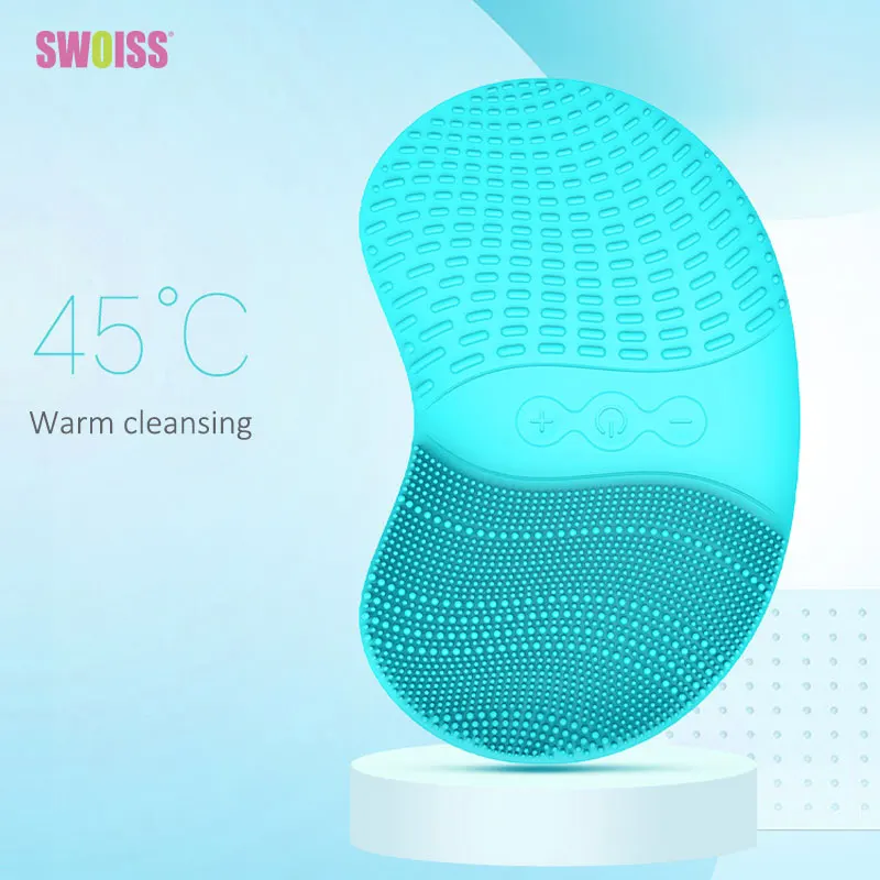 

SWOISS Electric Facial Cleaning Massage Brush Rechargeable Washing Machine Waterproof Silicone Face Deep Clean Instrument