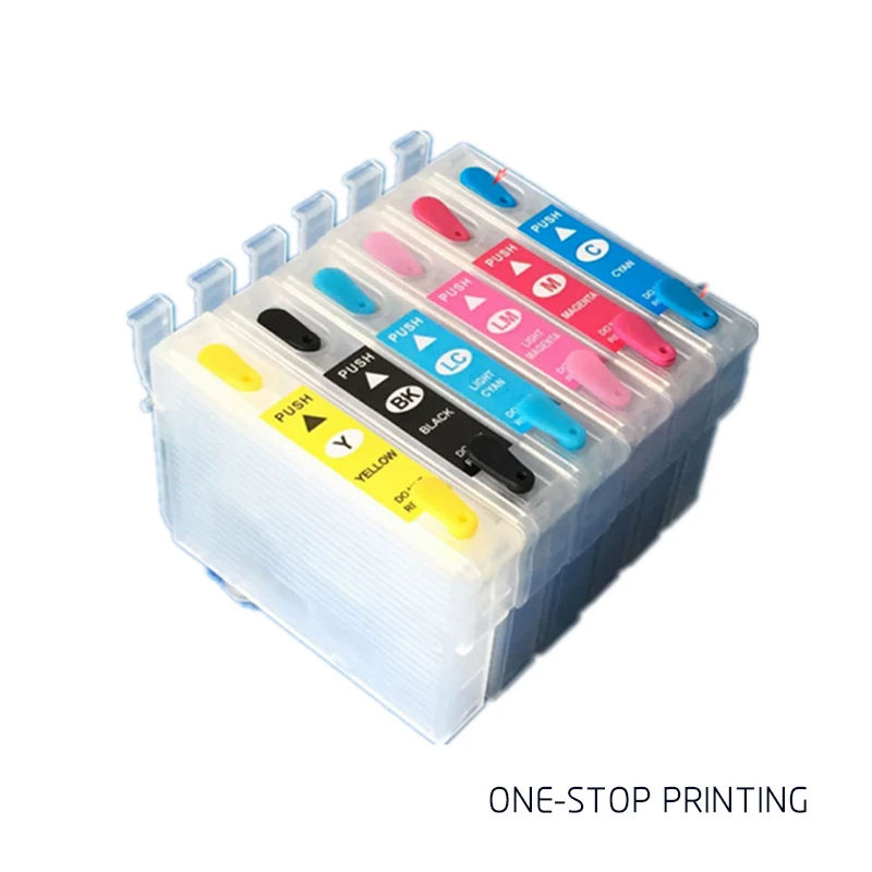 Многоразовый картридж T0811-T0816 6 шт./компл. для Epson Stylus Photo T50/R290/R390/RX590 RX610/RX690/1410/TX650/700