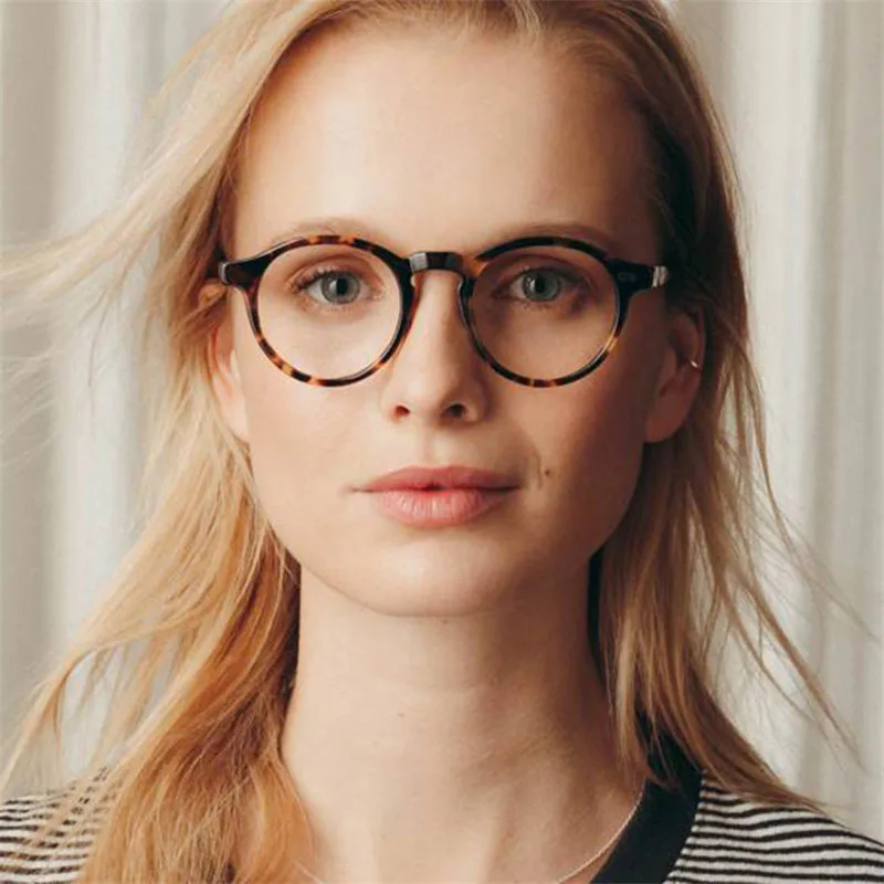 

Retro Round Anti Blue Light Glasses Woman Computer Eyewear Frame For Women&Men Optical Spectacle Eyeglasses Frame Unisex
