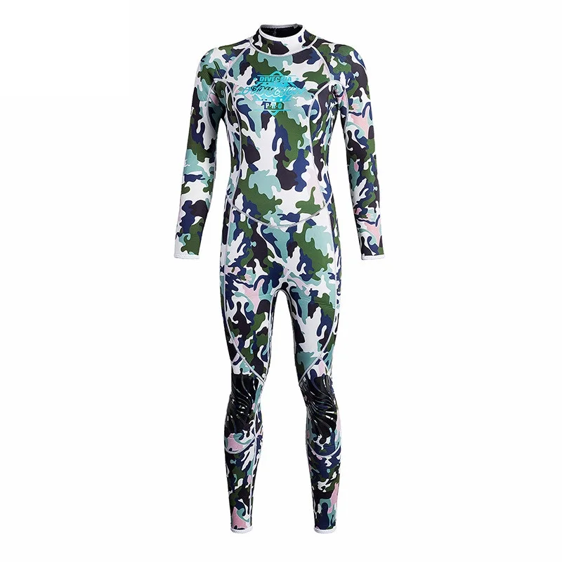 

High end 3mm unisex neoprene diving wetsuit long sleeve one piece snorkelling wetsuit printing professional diving suits