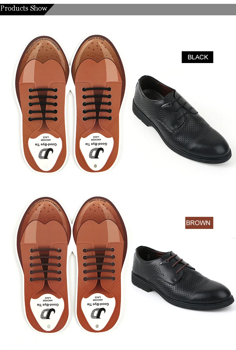 10pcslot Silicone Shoelaces For Leather Shoes Special Shoelace No Tie Shoe Laces For Men Business Lacing Shoes Rubber Shoelace (22)