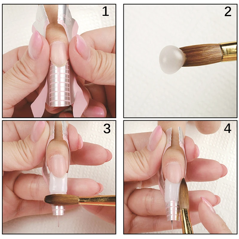 Acrylic Liquid Powder For Crystal Nail Polymer Nail Art False Tips With Acryl Gel Wash Brush Water Nail Brush Cleanser