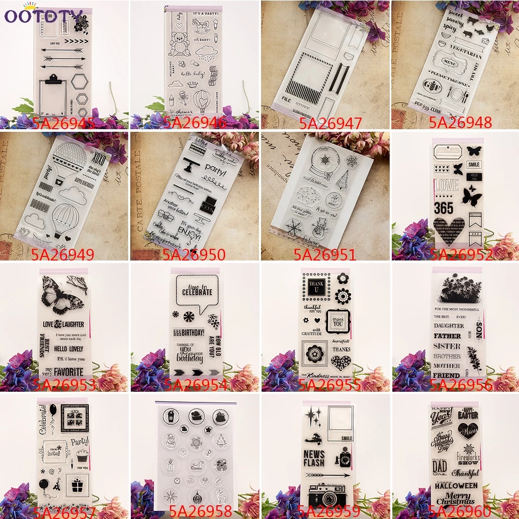 

Transparent Clear Rubber Stamp Silicone Butterfly Party DIY Craft Decor Scrapbooking Photo Album