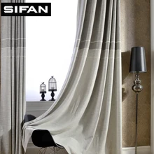 Japan Style Thick Faux Linen Jacquard Curtains for Living Room for Bedroom Window Modern Curtains Custom