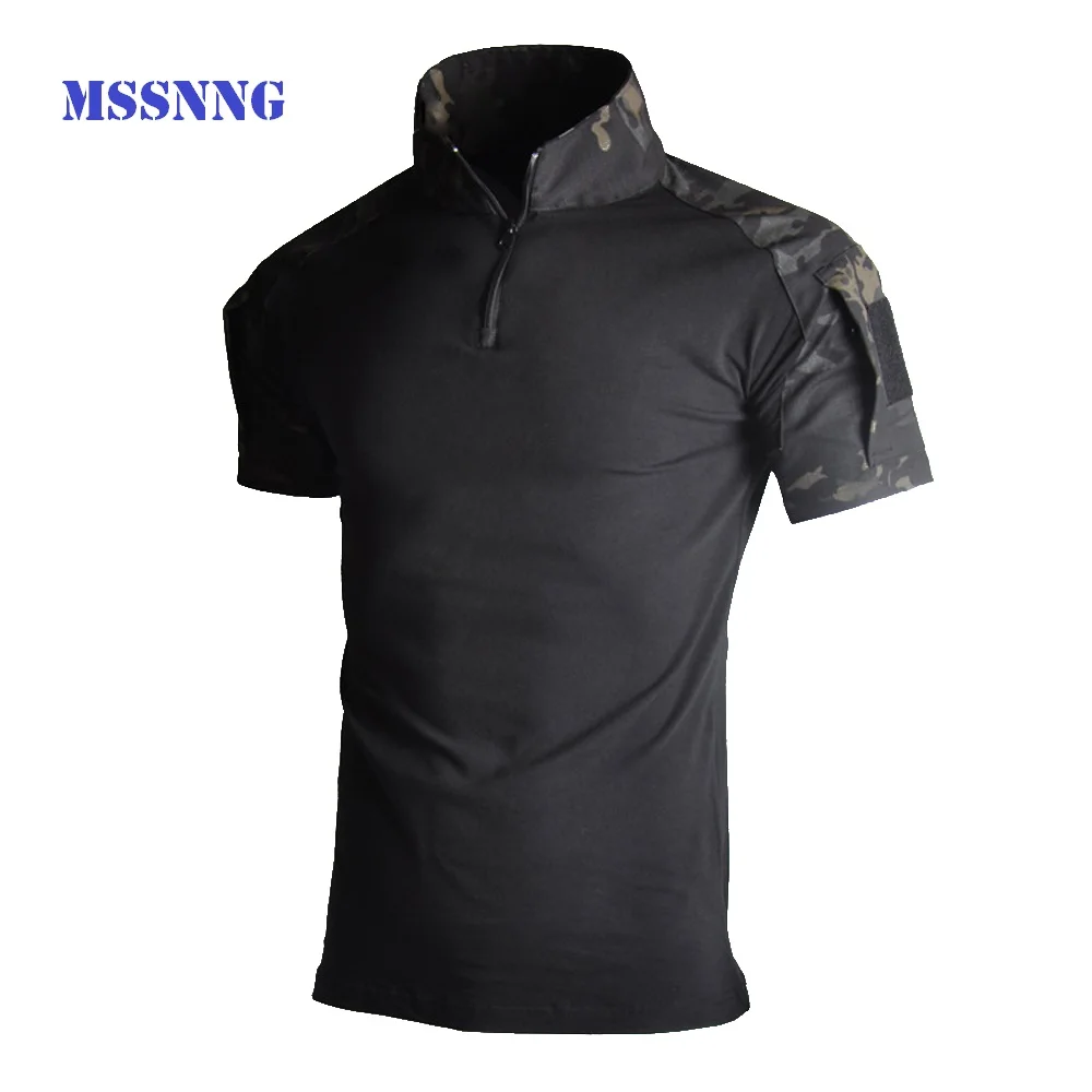

Assault Camouflage Tactical Shirt Men Short Sleeve US Army Frog Combat Tees Shirt Summer Multicam Military Airsoft Shirts Polo