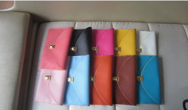 100 шт./лот FEDEX Быстрая новые акции леди муфты конверт сумка, искусственная кожа красочные сумка для женщин