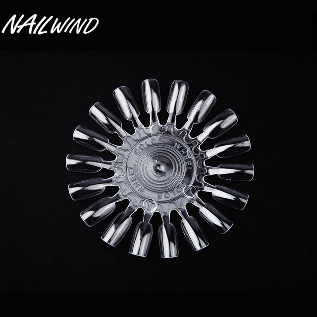False Nail Tips Color Card Transparent White Buckle Ring Nail Art Practice Tools Manicure Patterns gel lacquer