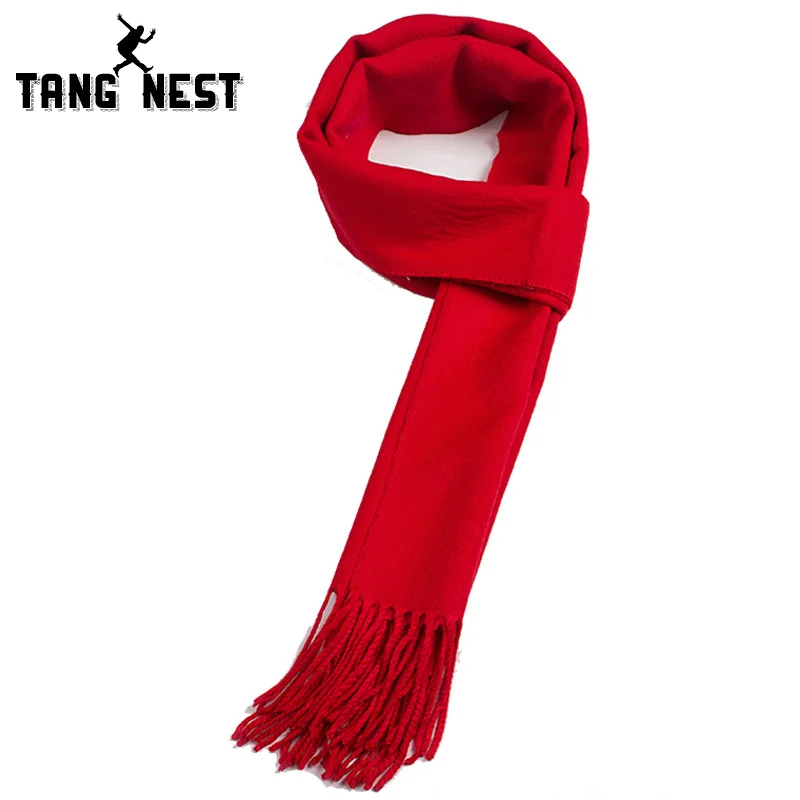 TANGNEST/2019 модные теплые для мужчин шарф 170*30 см одноцветное цвет необходимо шарфы