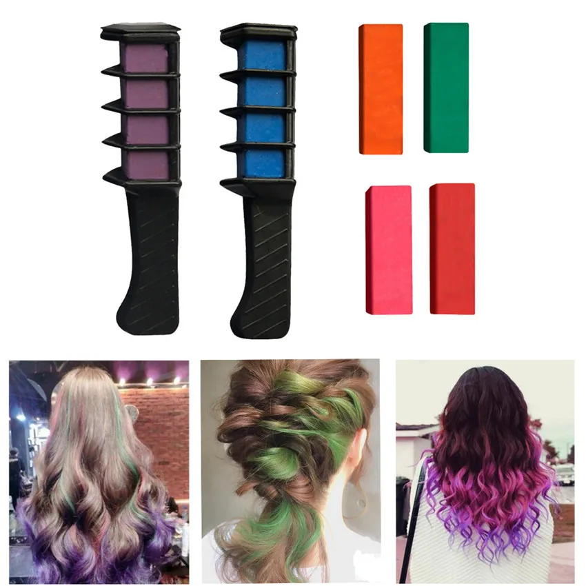 Diy Mascara With Crayons Temporary Hair Chalk Dye Powder Comb Salon Hair Mascara Crayons Replace