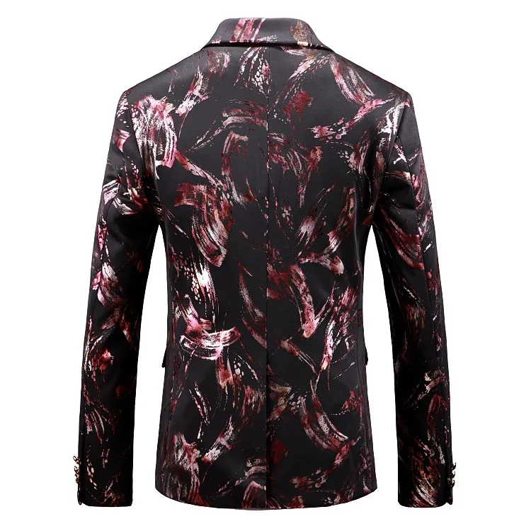 Роскошный бренд дизайн блейзер для мужчин мода Slim Fit однобортный костюм пиджак мужские вечерние свадебные жених выпускного вечера Блейзер Masculino
