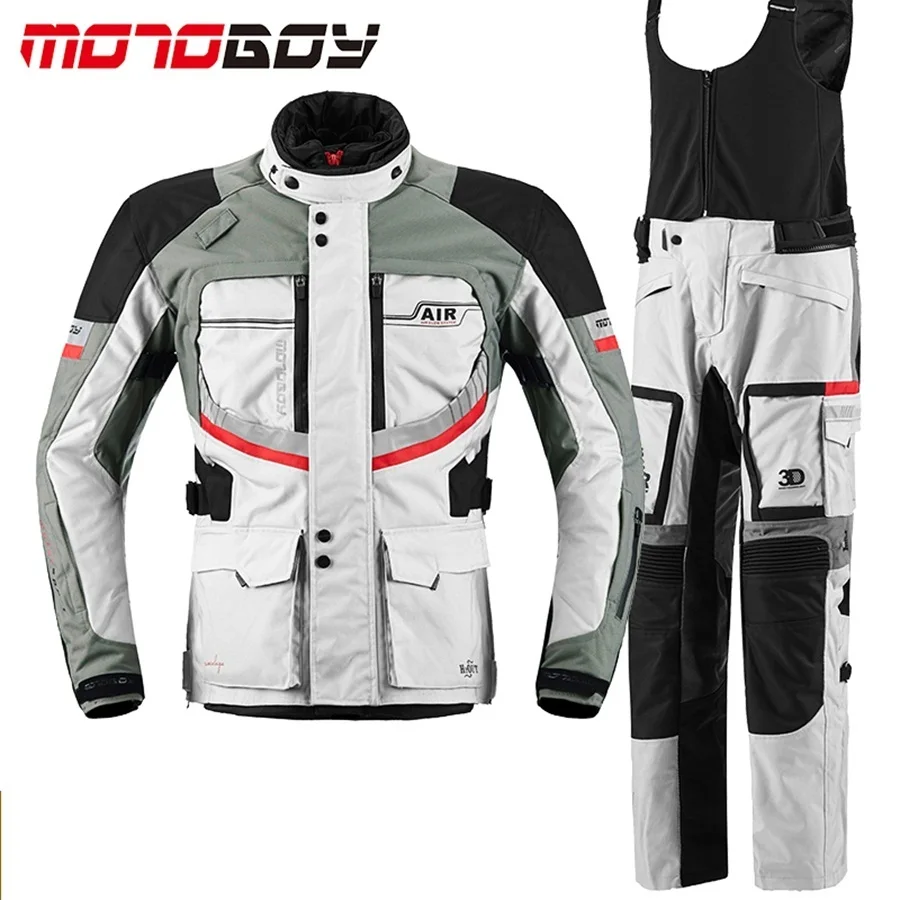 Winter Waterproof and Windproof CE Protector Armored,Padded Warm Big Size Motorcycle Pants from MOTO-BOY L, Gray