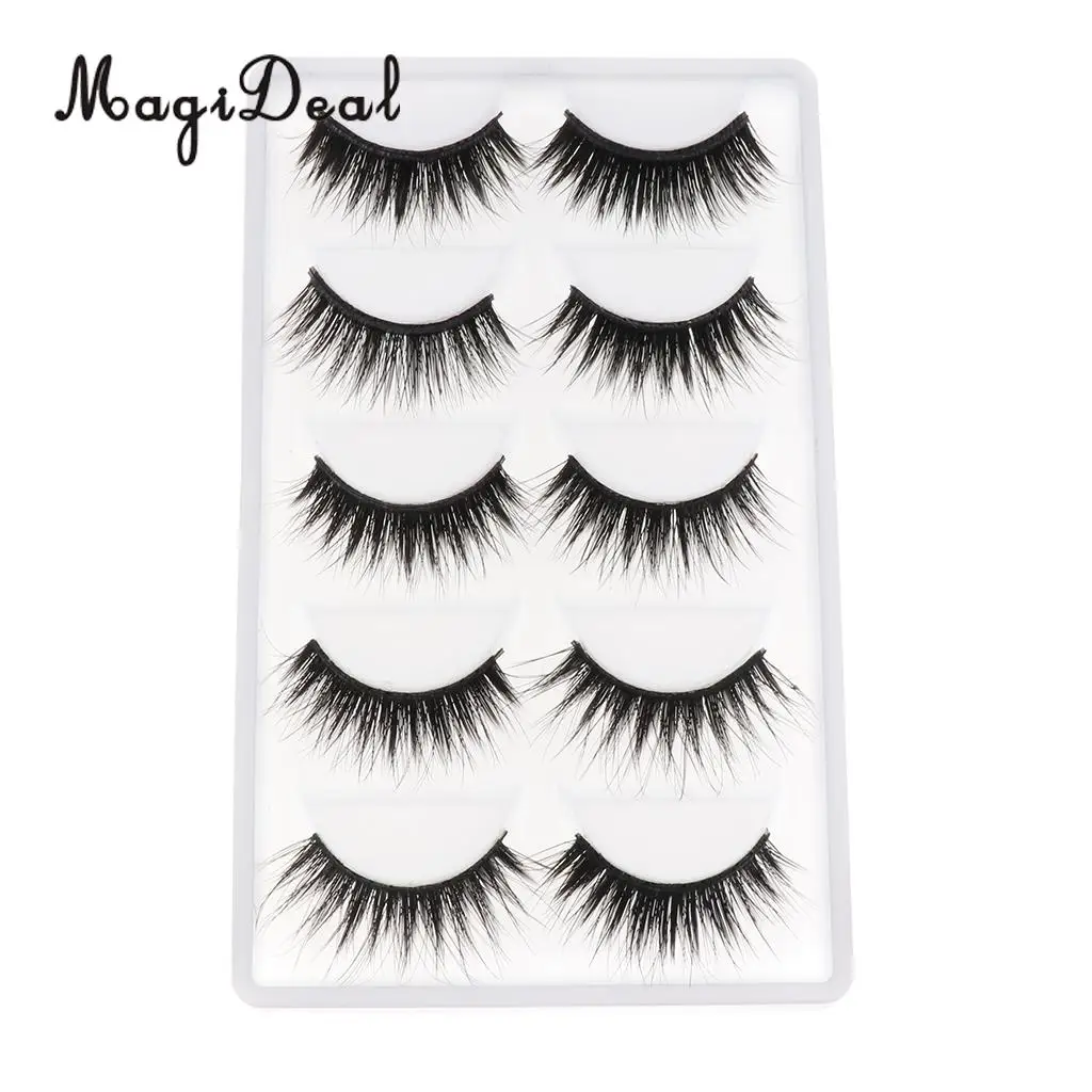 5 Pairs Black Fake Eyelashes for 12 Inch Blythe Doll DIY Making & Repair Accessories
