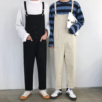 

Super Handsome Couple Overalls High Quality Korean Ankle-Lenght Pants Women and Men Casual Loose Jumpsuits Size S-3XL