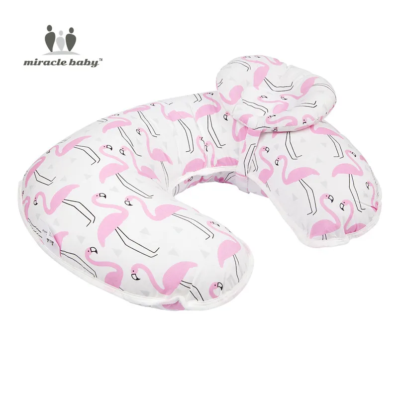 2 шт./компл. Детские подушки для кормления для беременных грудного вскармливания подушка, подушка для младенцев для обниматься u-образный для новорожденных из хлопка для беременных подушка для опоры поясницы - Цвет: Flamingo