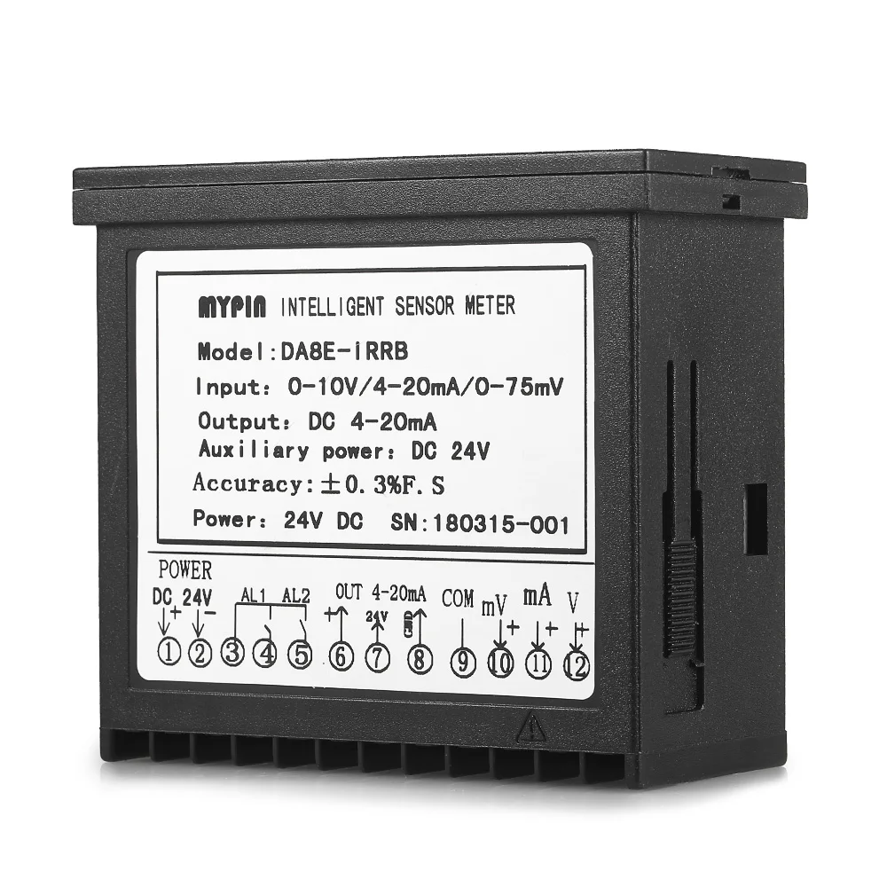Многофункциональный цифровой светодиодный датчик постоянного тока 24 В с 2 релейными выходами и входом 0~ 10 В/4~ 20 мА/0~ 75 мВ